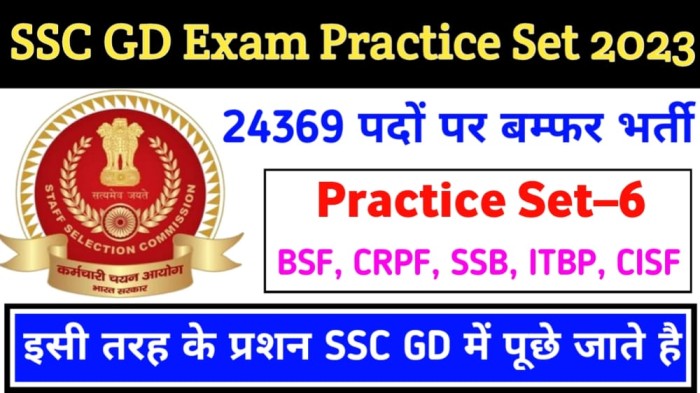 SSC GD Constable Practice Set | SSC GD Constable Mock test