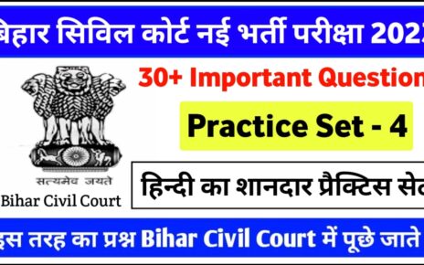 Bihar Civil Court Hindi Important Question
