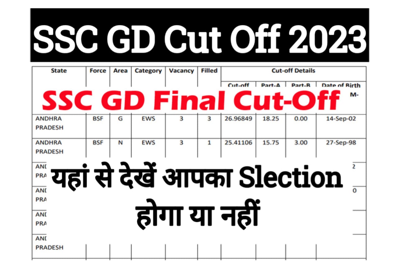 SSC GD Cut Off 2023 State Wise,  SSC GD Cut Off 2023 Check कैसे करें,  SSC GD Cut Off 2023 Region Wise,  SSC GD Cut Off 2023 Category Wise, SSC GD Constable Cut off 2023, ssc gd cut off 2023 female, ssc gd cut off 2023 state wise pdf, ssc gd cut off 2023 in hindi, ssc gd cut off 2023 in bihar, ssc gd cut off 2023 obc